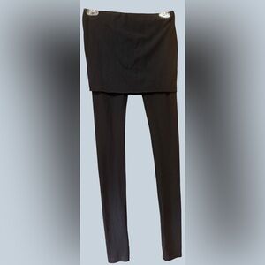 All Saints Black Raffi Skirted Leggings